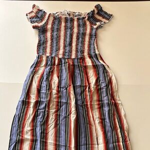 Striped Multicolor Kids Dress with slit